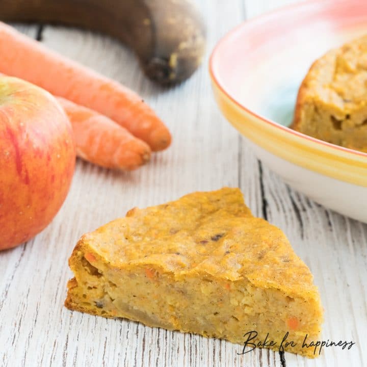 Sugar-free banana-cake for kids