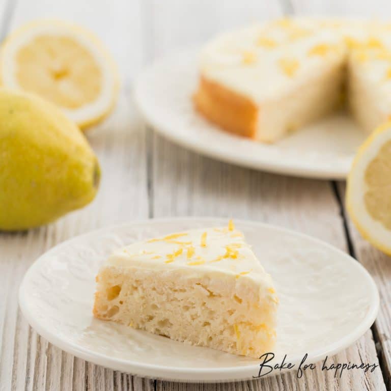 Lowfat, sugarfree lemon cake Baking for Happiness
