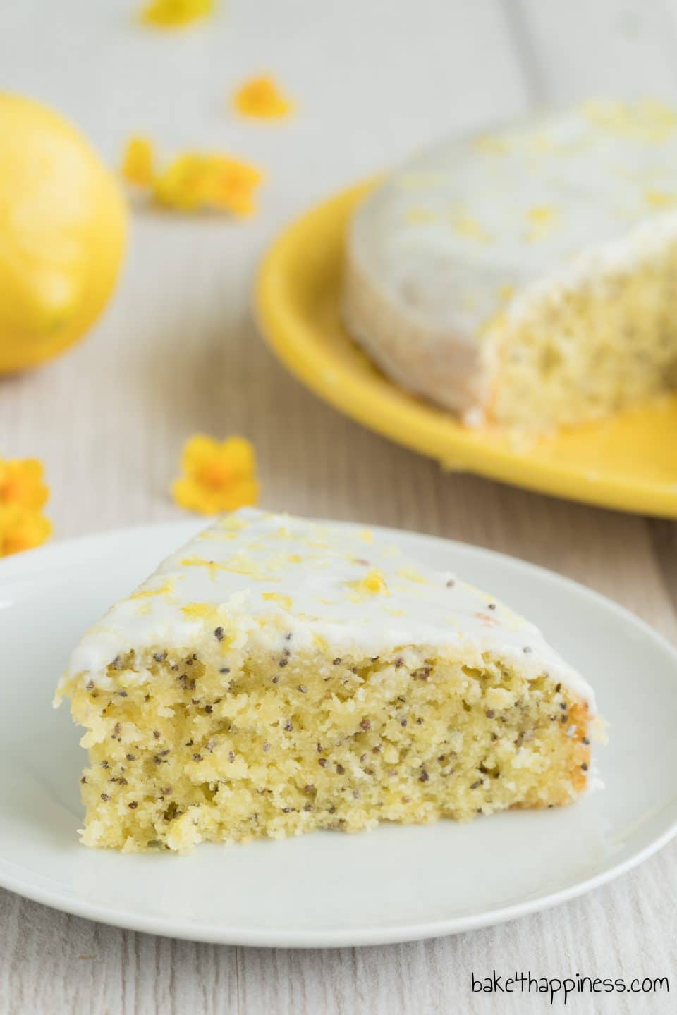 Moist lemon poppy seed cake Baking for Happiness