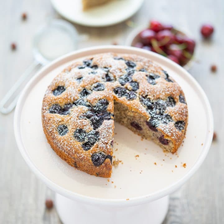 Cake with Cherries and Nuts