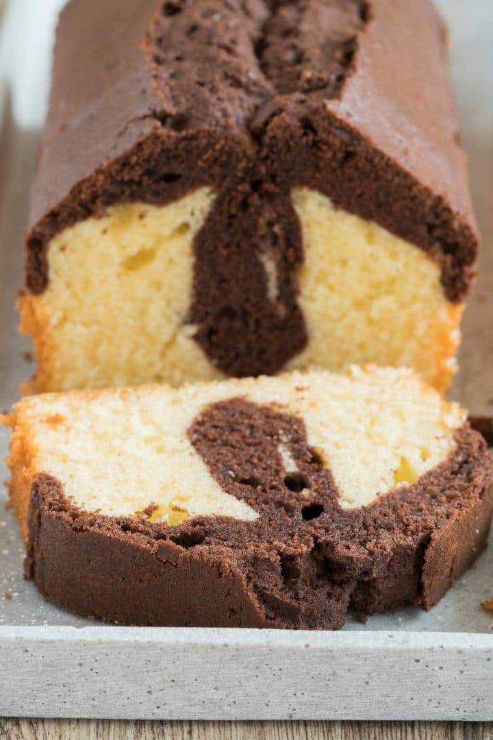 Moist marble cake