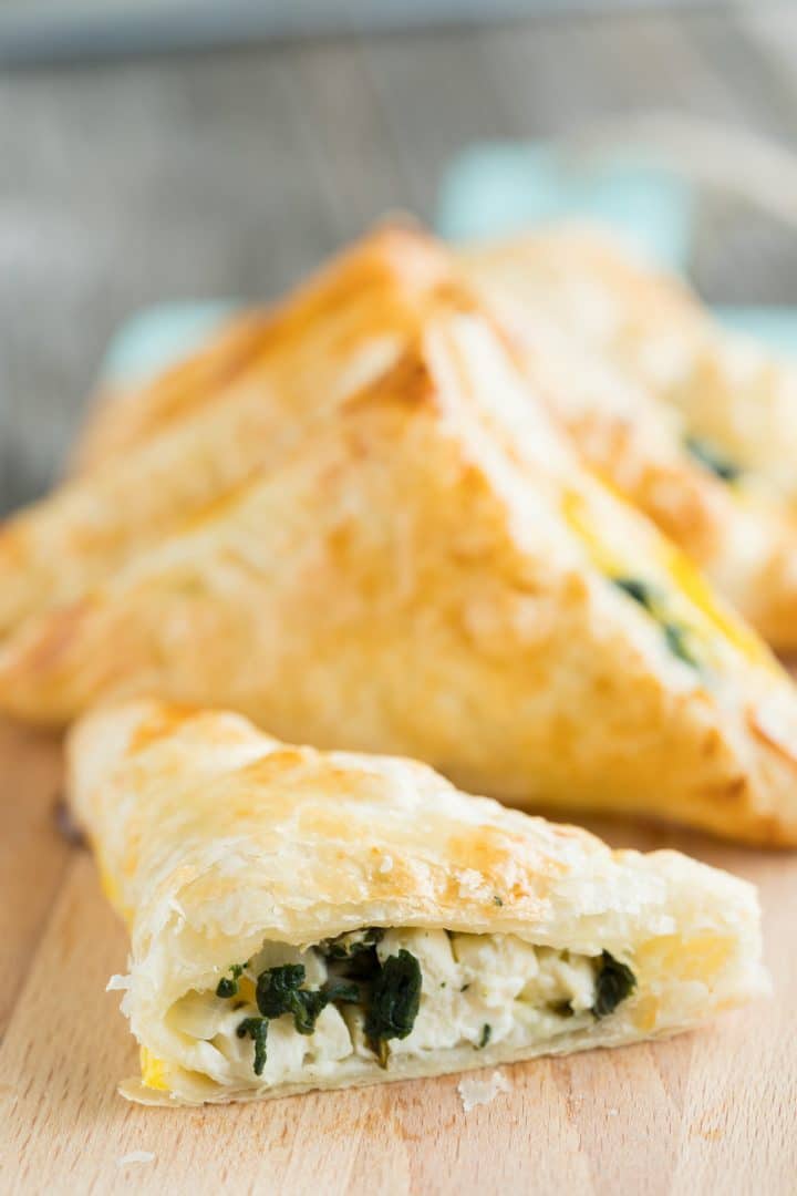 Spinach and Feta Puff pastry bites with spinach Feta