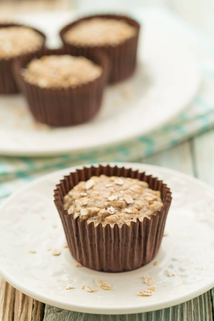 egg-free banana oatmeal muffins