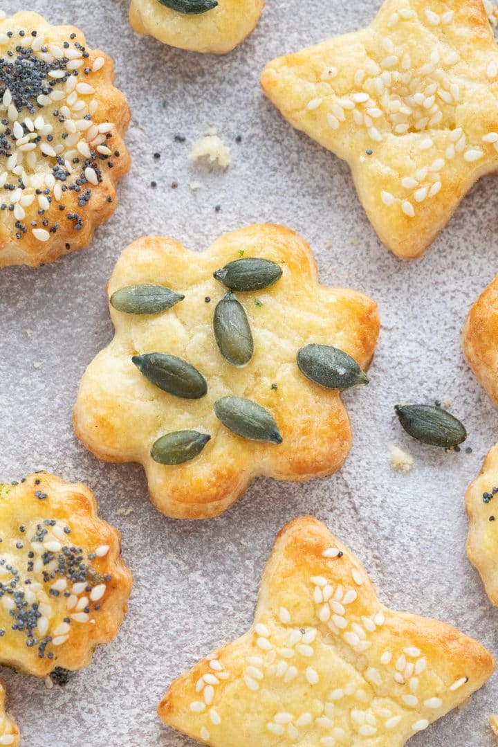 cut-out cheese shortbread cookies