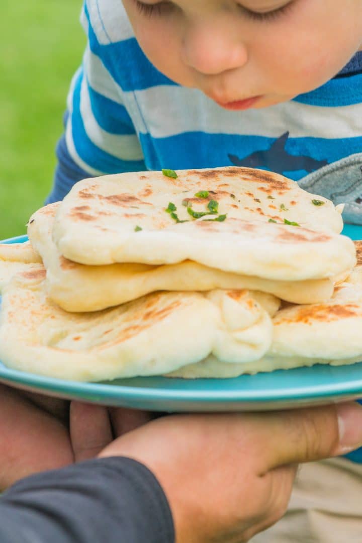 Indian Naan Bread with Yogurt Easy Recipe