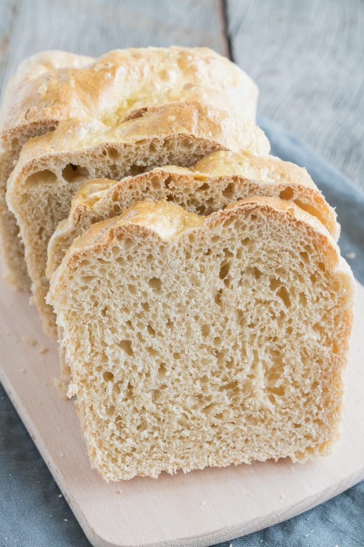 traditional homemade white loaf bread for beginners