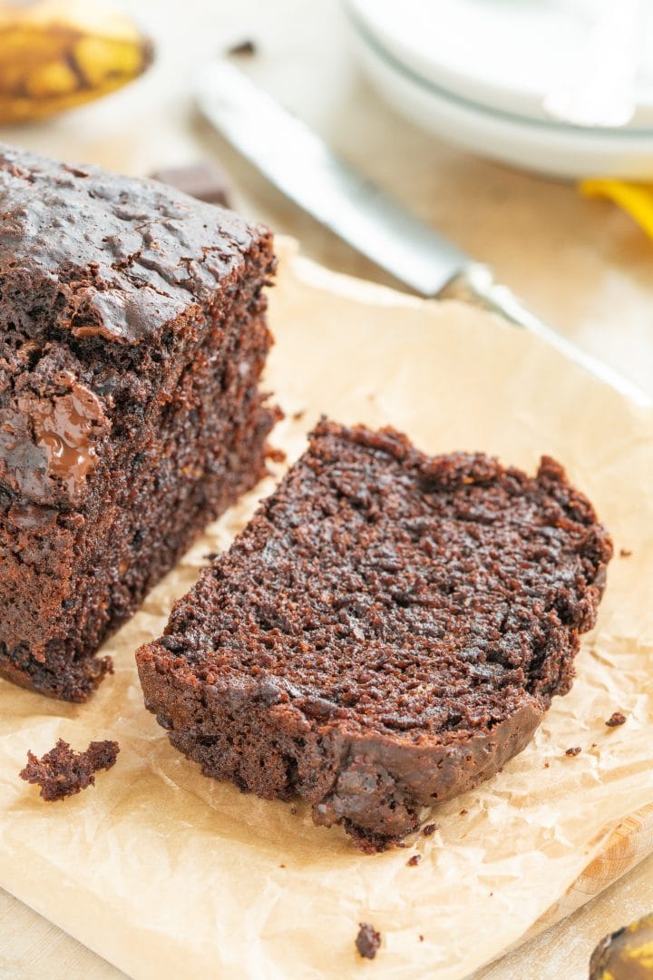 Juicy chocolate banana bread vegan