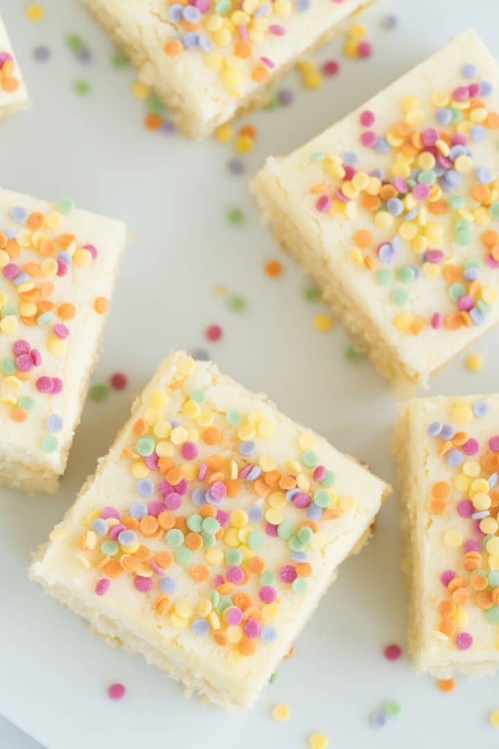 quick funfetti cake with colorful sprinkles