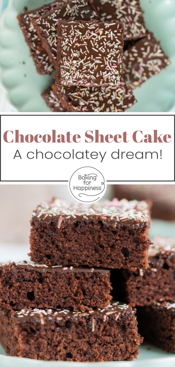 Wonderfully moist, quick and easy chocolate sheet cake with icing. This is the best chocolate sheet cake for any occasion.