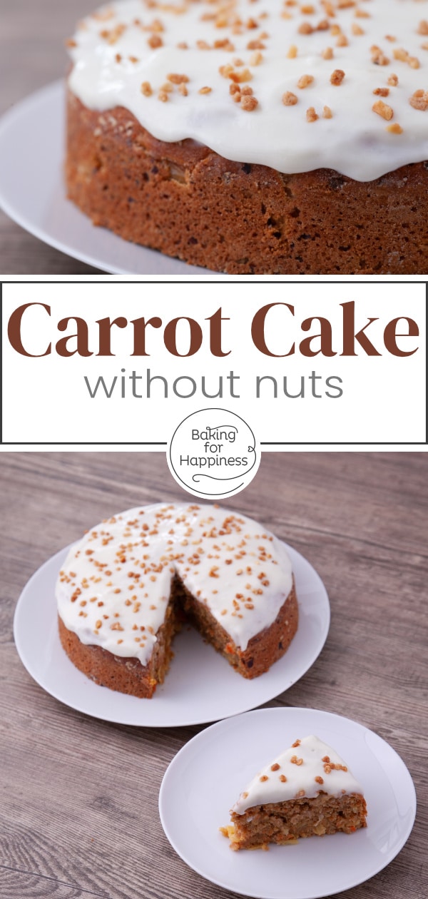 Very moist, low-fat carrot cake without nuts: A healthy carrot cake can be so delicious! This recipe is a great alternative to the classic one.