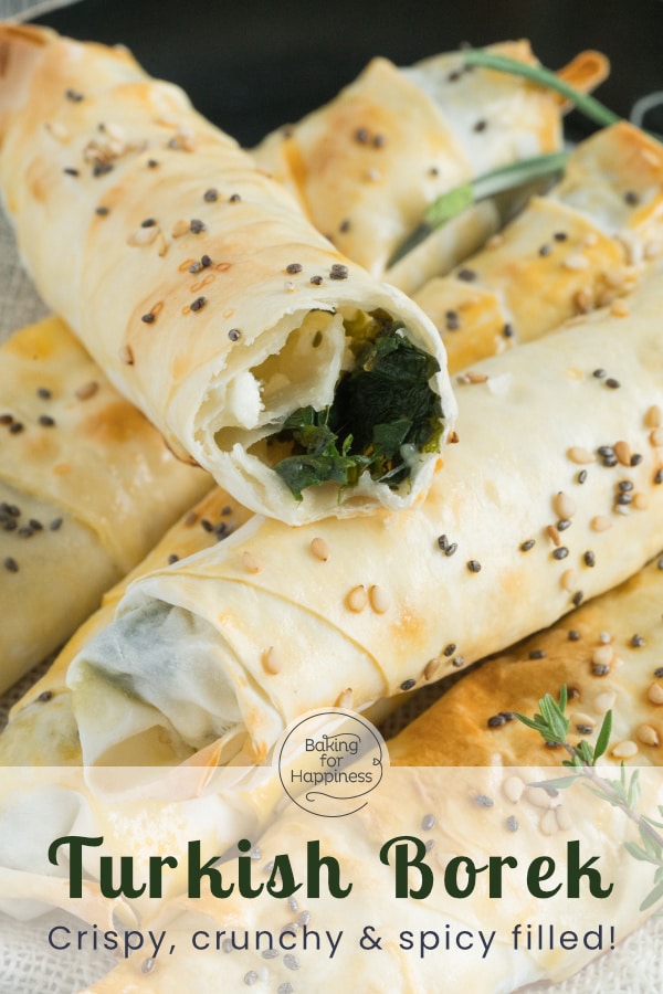 Turkish borek with spinach and cheese is a great turkish snack. With this recipe, you prepare the delicious borek quickly.