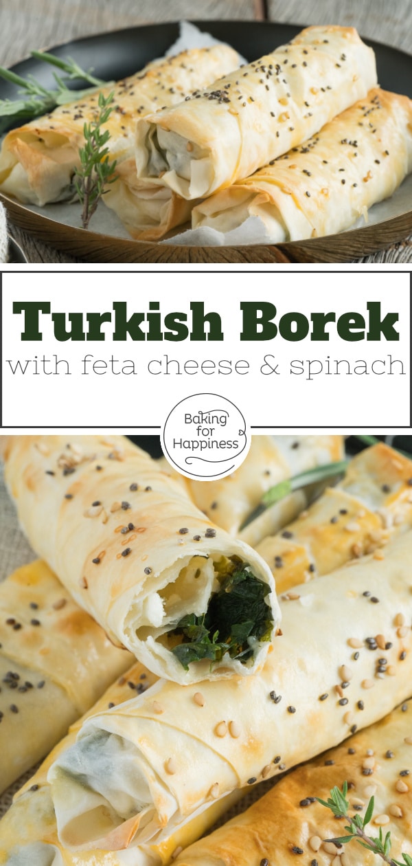 Turkish borek with spinach and cheese is a great turkish snack. With this recipe, you prepare the delicious borek quickly.