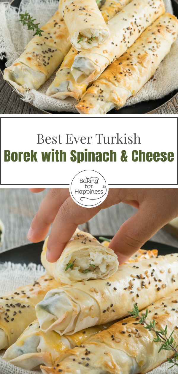 Turkish borek with spinach and cheese is a great turkish snack. With this recipe, you prepare the delicious borek quickly.