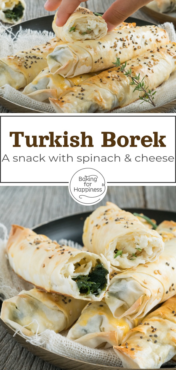 Turkish borek with spinach and cheese is a great turkish snack. With this recipe, you prepare the delicious borek quickly.