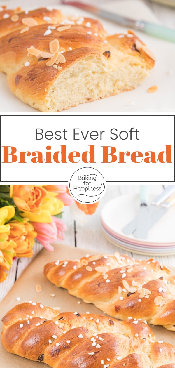 This soft and fluffy braided bread is in no way inferior to the store-bought alternative from the bakery. Quite the opposite!