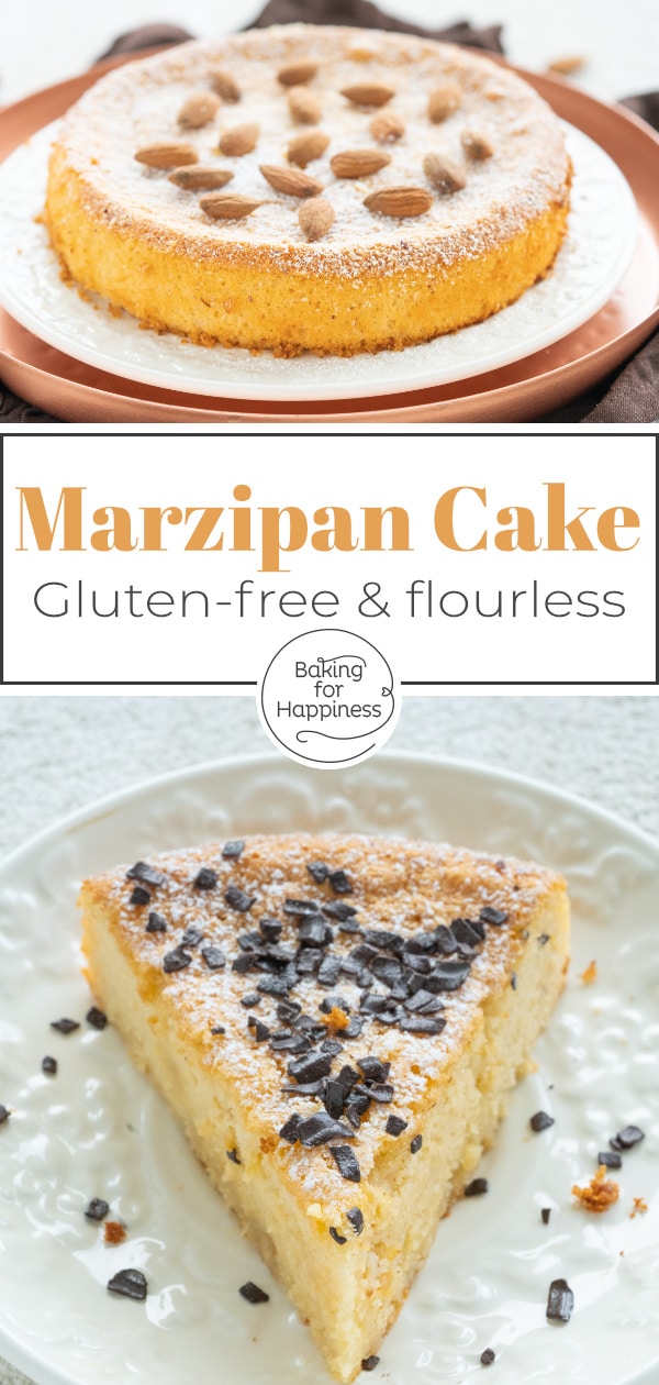 This easy two-ingredient marzipan cake becomes wonderfully moist, airy and delicious. You can also make the cake low carb and sugar-free.