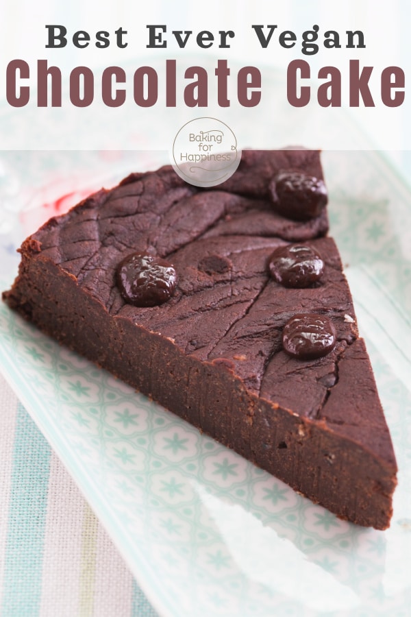 Great vegan gluten-free chocolate cake: This healthy cake without flour, butter, egg, milk and industrial sugar is perfect for vegans & allergy sufferers!