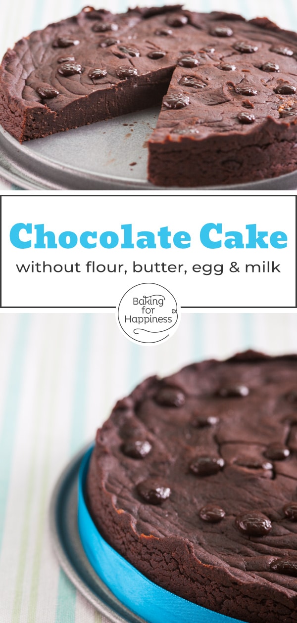 Great vegan gluten-free chocolate cake: This healthy cake without flour, butter, egg, milk and industrial sugar is perfect for vegans & allergy sufferers!