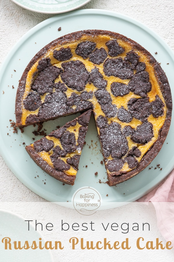 This vegan russian plucked cake is a delicious alternative to the popular classic: the plucked cake without butter, egg and curd is perfect!