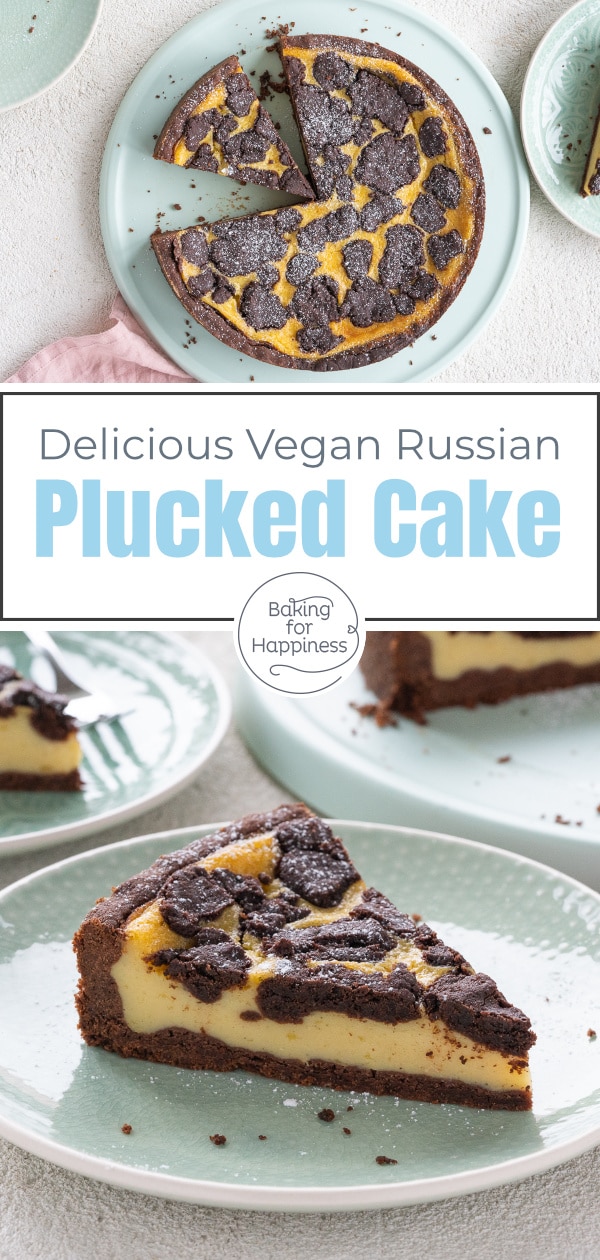 This vegan russian plucked cake is a delicious alternative to the popular classic: the plucked cake without butter, egg and curd is perfect!