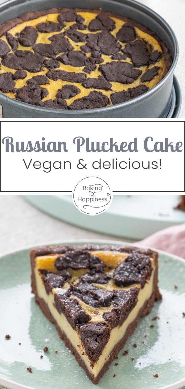 This vegan russian plucked cake is a delicious alternative to the popular classic: the plucked cake without butter, egg and curd is perfect!