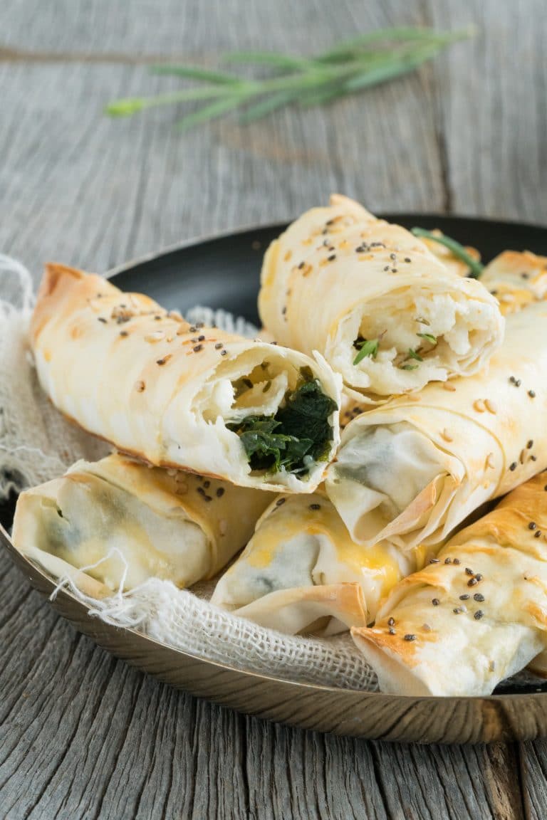 Turkish Borek with Spinach and Cheese