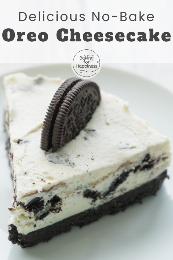 Crunchy biscuit tart, cream cheese and a topping of Oreo pieces. All together in this delicious no-bake oreo cheesecake. Sounds good? It is!