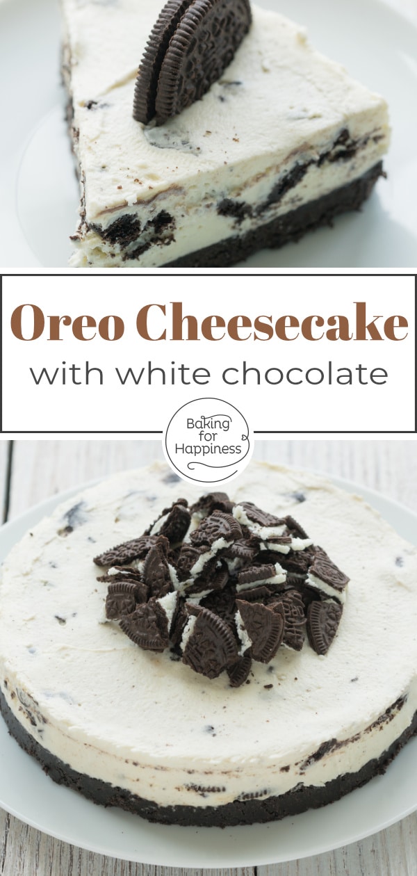 Crunchy biscuit tart, cream cheese and a topping of Oreo pieces. All together in this delicious no-bake oreo cheesecake. Sounds good? It is!