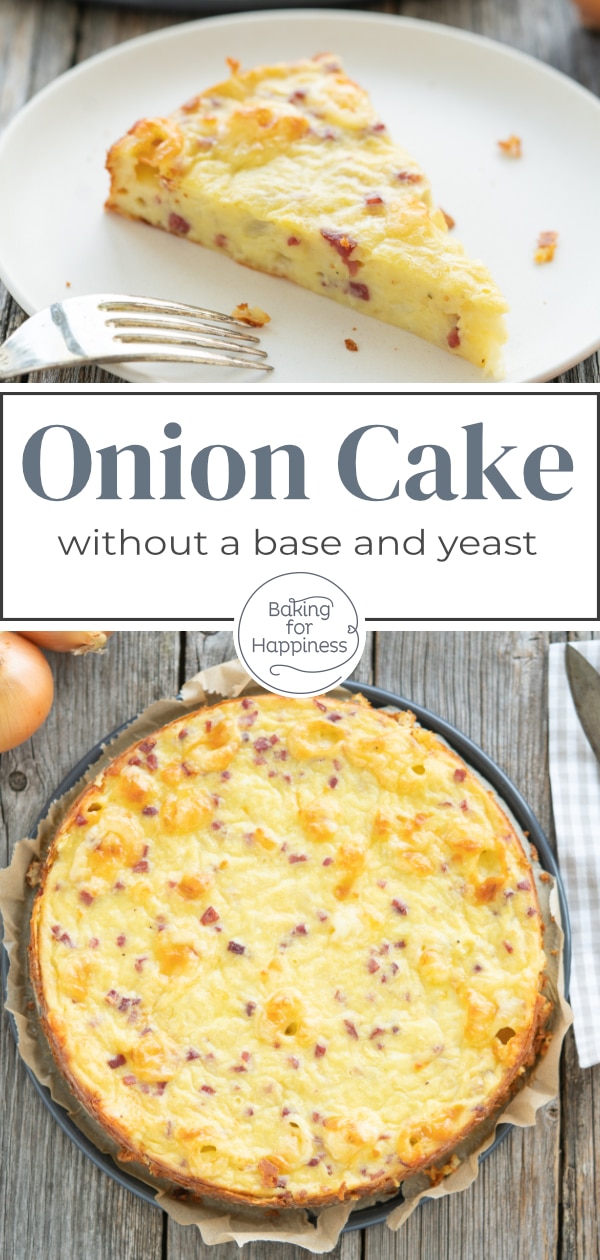 This quick low carb onion cake without a base convinces everyone: moist, quick, flavorful! It's a nice side effect that the onion cake is low in carbs.