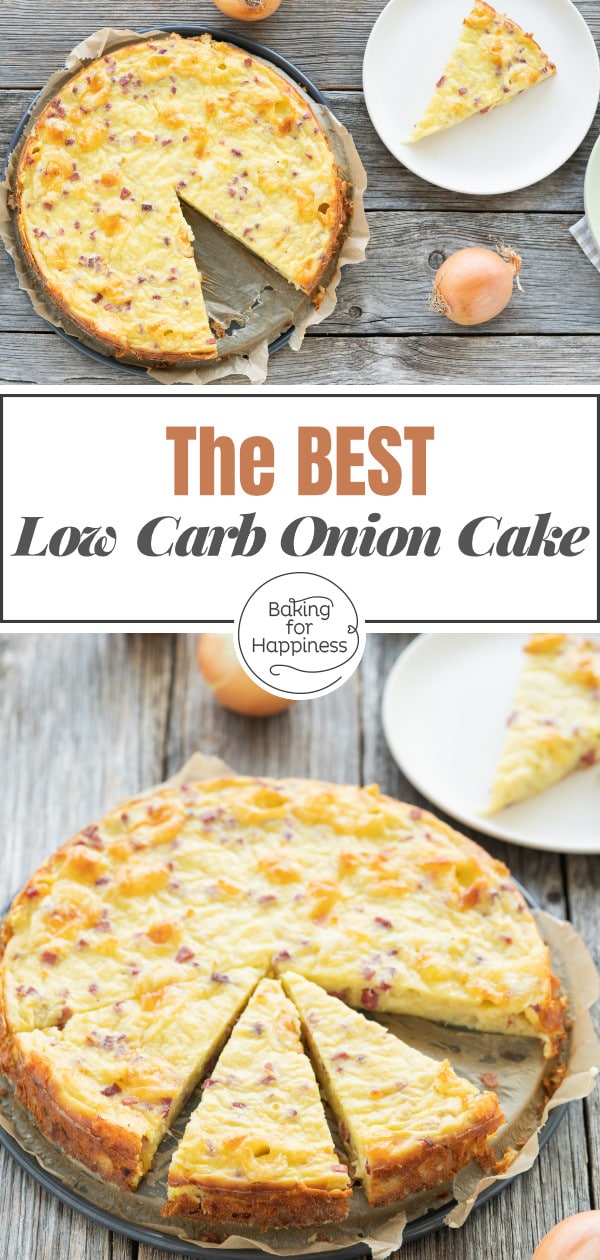 This quick low carb onion cake without a base convinces everyone: moist, quick, flavorful! It's a nice side effect that the onion cake is low in carbs.