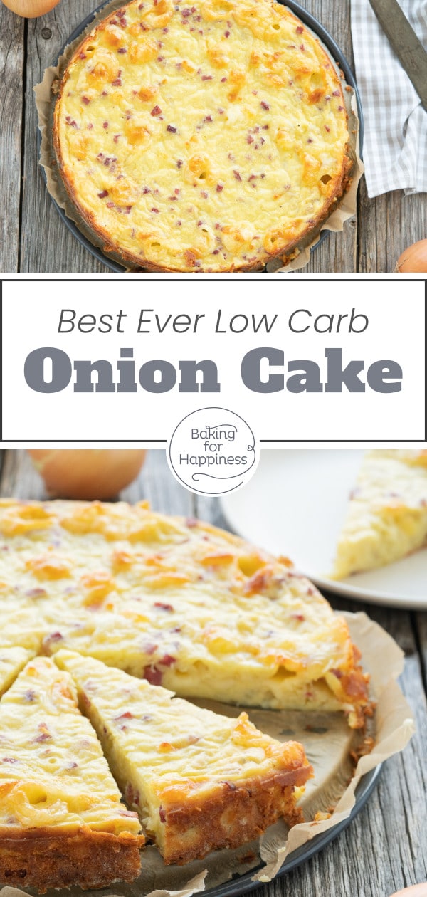 This quick low carb onion cake without a base convinces everyone: moist, quick, flavorful! It's a nice side effect that the onion cake is low in carbs.