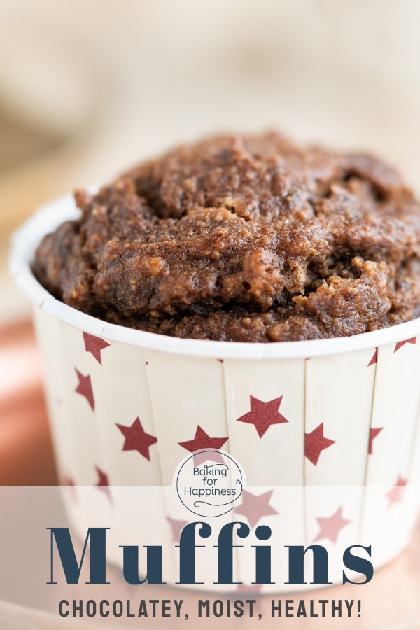 Great healthy chocolate muffins without sugar, butter, milk and white flour. These moist clean eating muffins convince even children!