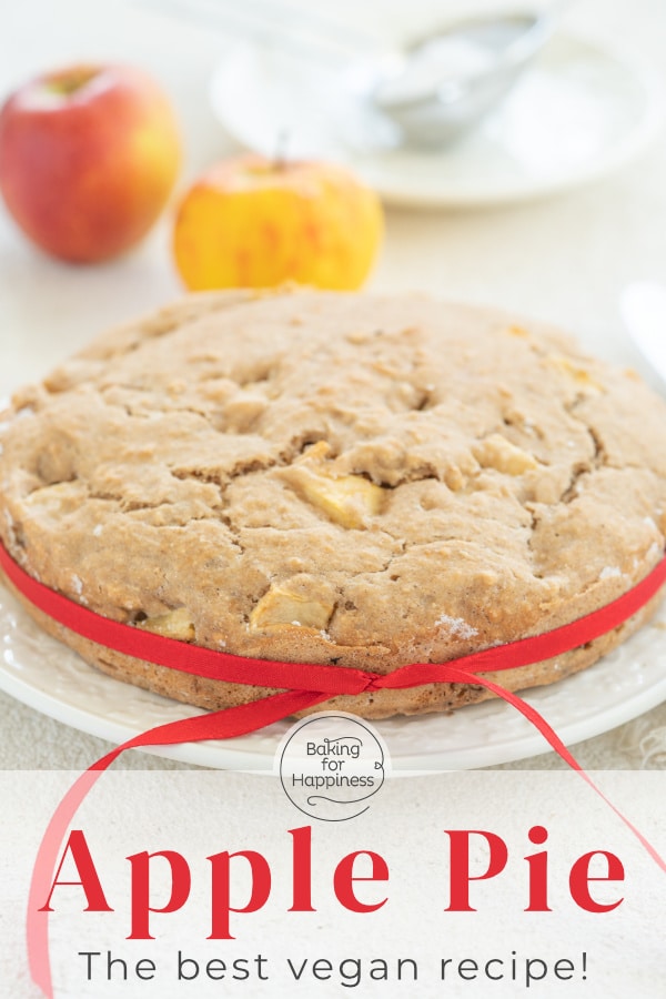 This sugar-free apple pie is a great healthy cake for babies, kids and adults. The cake doesn't require egg, butter, sugar and milk!