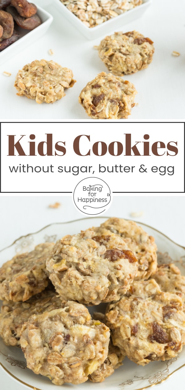 These healthy cookies without eggs, butter and sugar taste good to babies, kids and adults alike. The perfect vegan clean eating cookies!