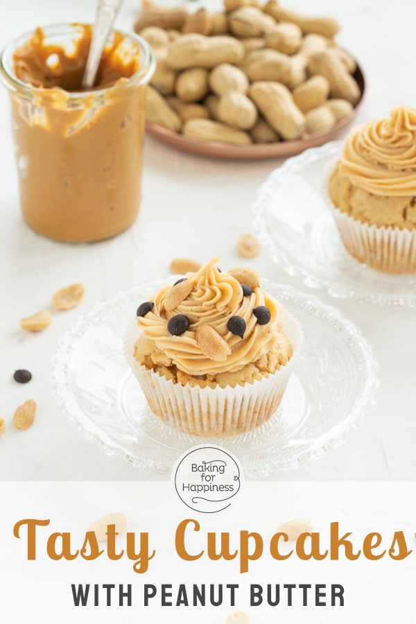 Delicious Peanut Butter Cupcakes with creamy cream cheese frosting. If you like peanut butter, you will love this recipe!