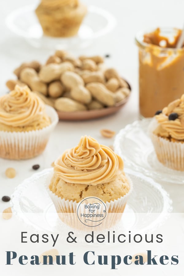 Delicious Peanut Butter Cupcakes with creamy cream cheese frosting. If you like peanut butter, you will love this recipe!