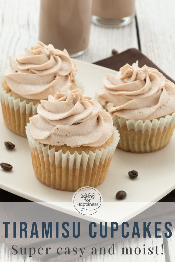 These easy tiramisu cupcakes are topped with delicious mascarpone frosting. Moist, creamy and sinfully good!