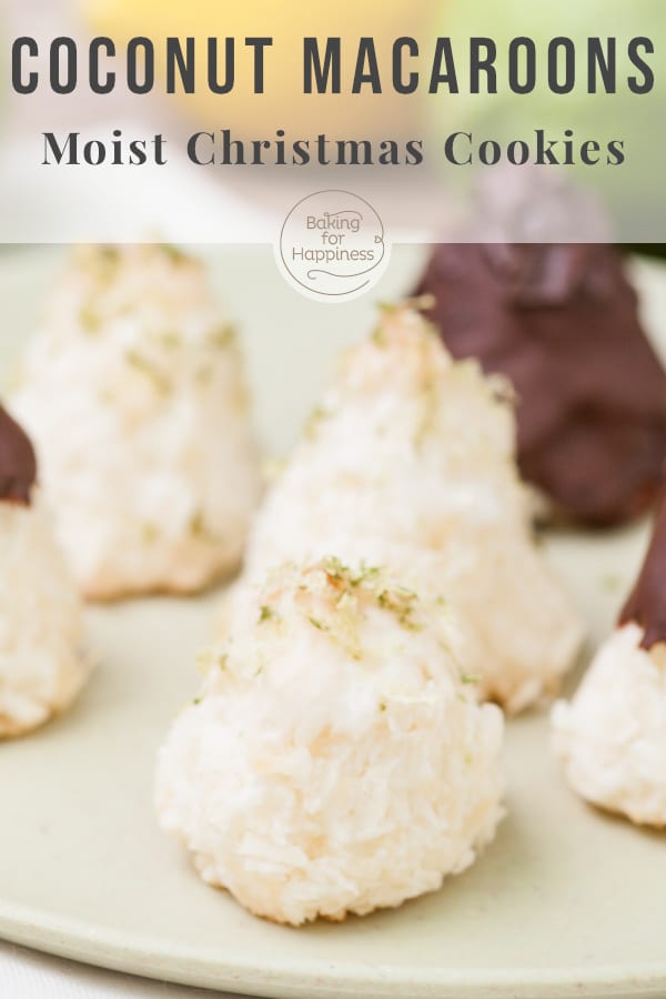 With this recipe, you will get easy & moist coconut macaroons. They are one of the moist popular Christmas cookies - for a reason!