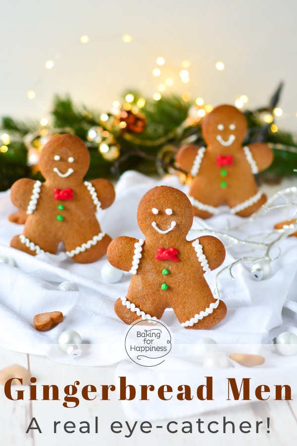 Easy recipe for soft gingerbread men cookies. A real eye-catcher, super tasty & especially great for kids.