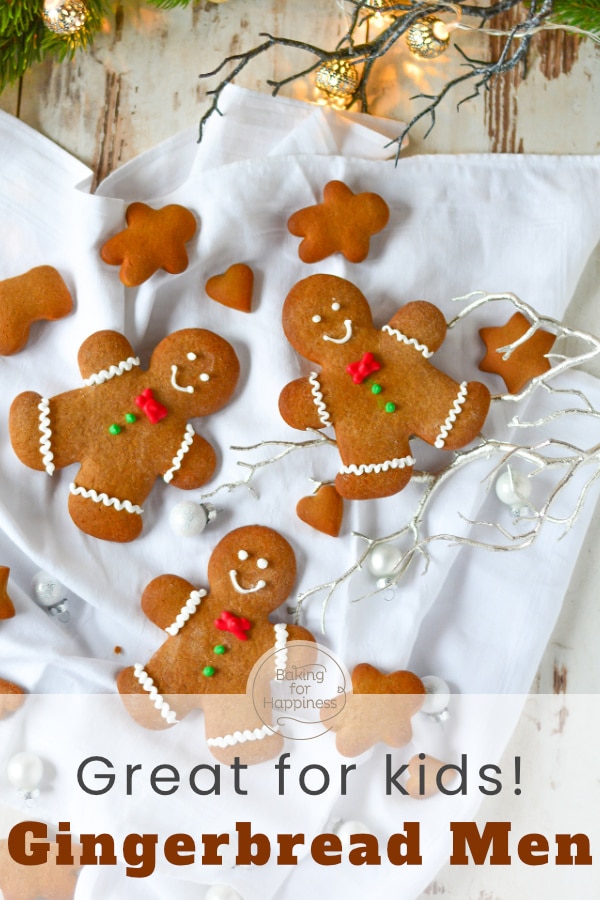 Easy recipe for soft gingerbread men cookies. A real eye-catcher, super tasty & especially great for kids.