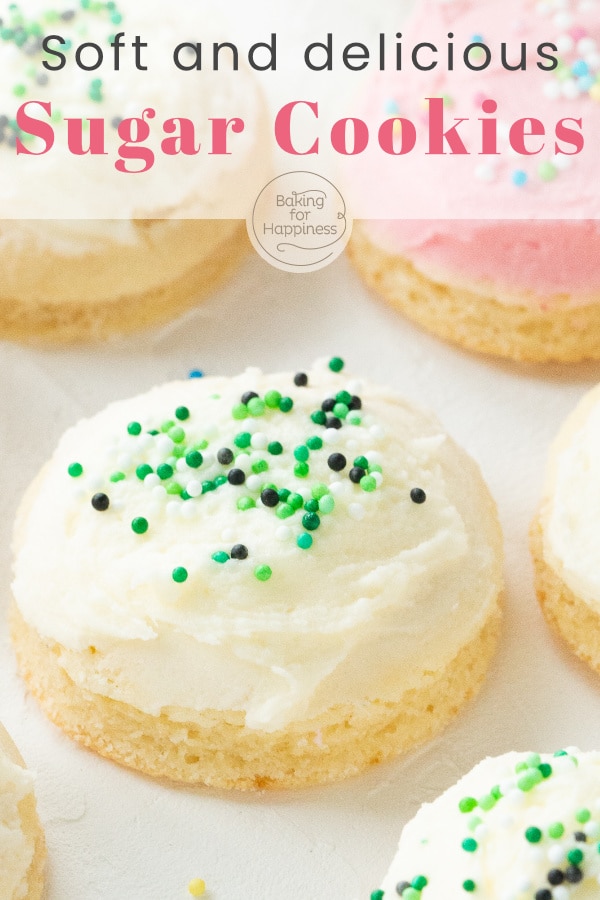 Deliciously soft sugar cookies with yogurt. The colorful Christmas cookies are a real eye-catcher and simply delicious!