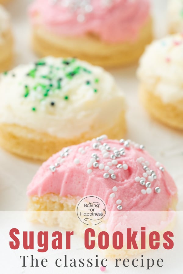 Deliciously soft sugar cookies with yogurt. The colorful Christmas cookies are a real eye-catcher and simply delicious!