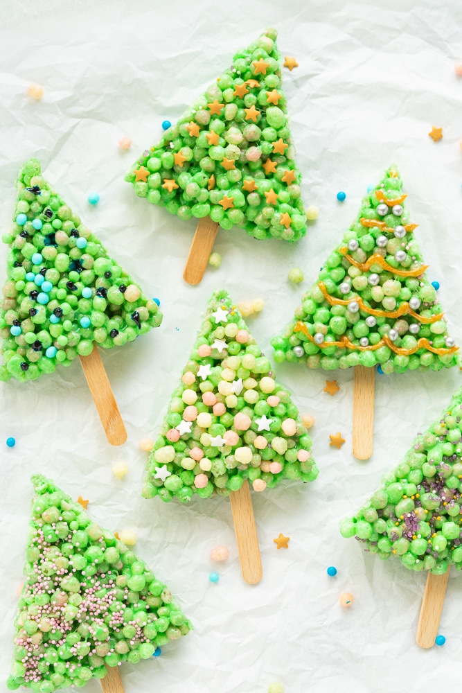 Christmas Trees Rice Krispie Treats