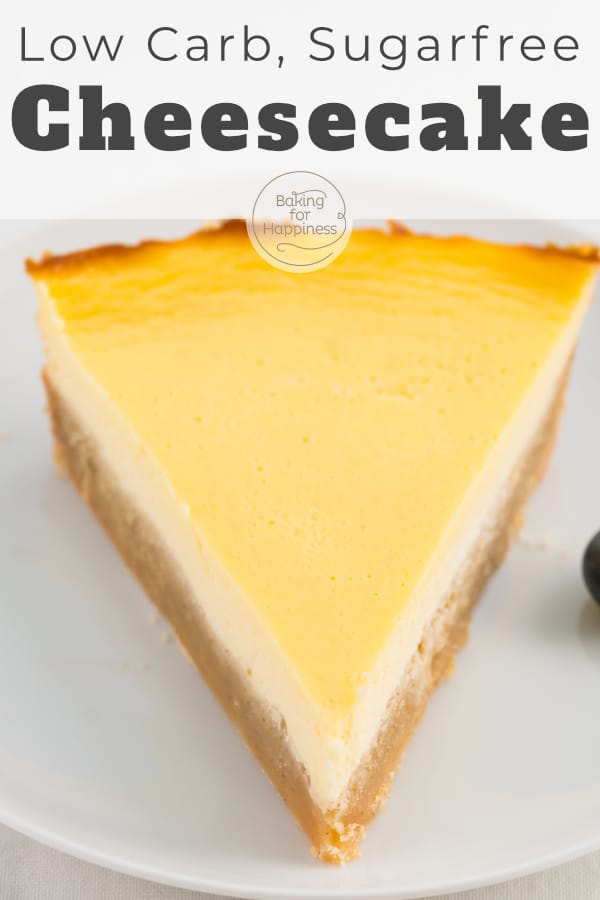 Ingenious cheesecake without sugar and flour: the low carb cheesecake becomes crispy and super creamy at the same time!