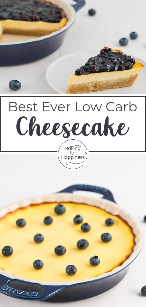 Ingenious cheesecake without sugar and flour: the low carb cheesecake becomes crispy and super creamy at the same time!