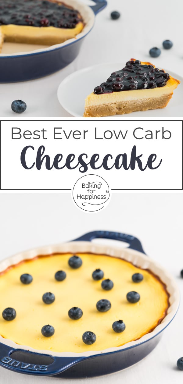 Ingenious cheesecake without sugar and flour: the low carb cheesecake becomes crispy and super creamy at the same time!