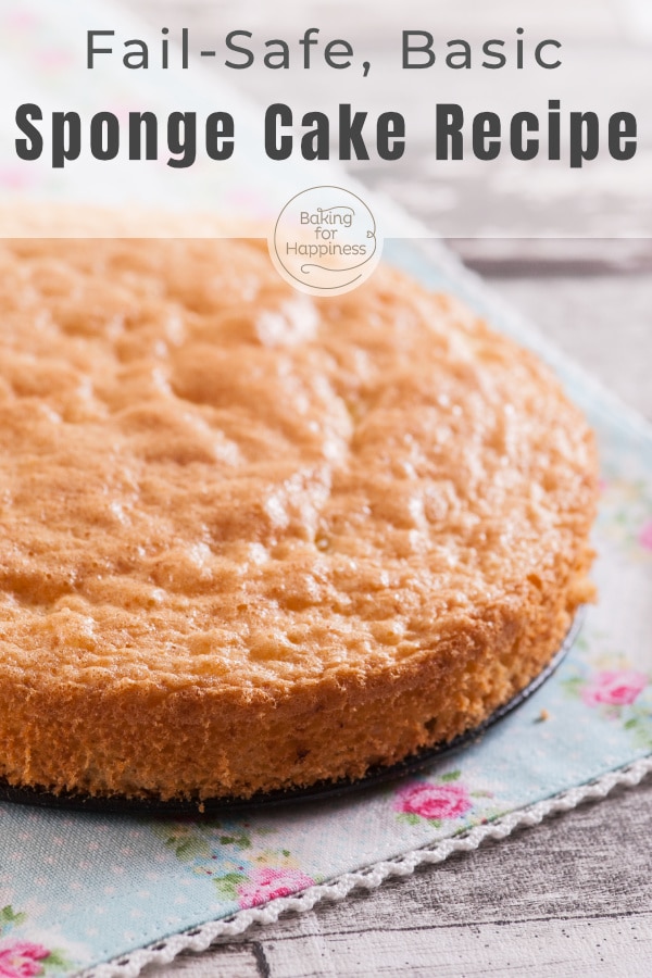 Easy basic sponge cake recipe with step-by-step instructions. This dough is the perfect foundation for cakes, fruit tarts or pastries.