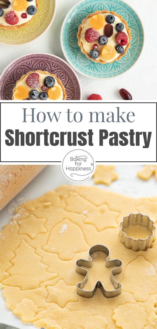 Step-by-step recipe for shortcrust pastry that is sure to succeed. With tips for rolling out, blind baking and releasing from the mold.