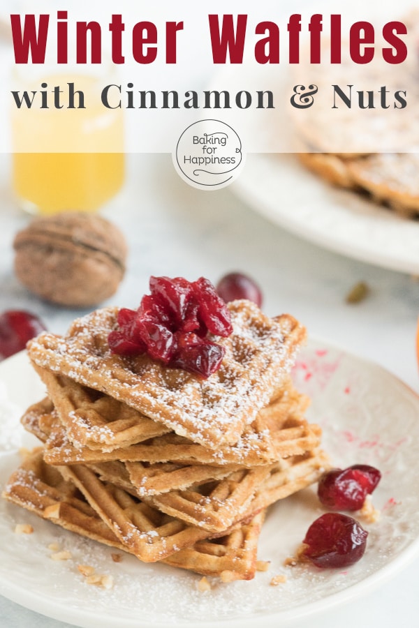 Winter waffles are a delicious dessert for cozy days! This recipe taste just as good as Christmas waffles or for a New Year's brunch.