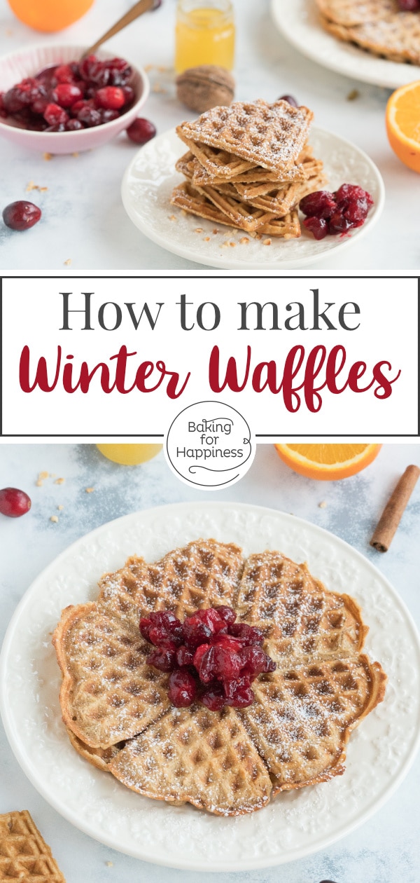 Winter waffles are a delicious dessert for cozy days! This recipe taste just as good as Christmas waffles or for a New Year's brunch.